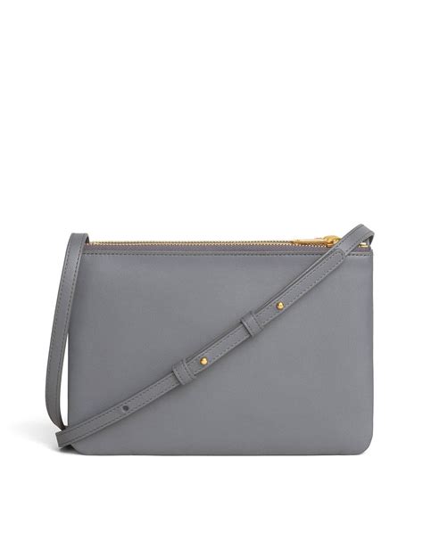 Céline Trio Grey Leather Shoulder Bag 